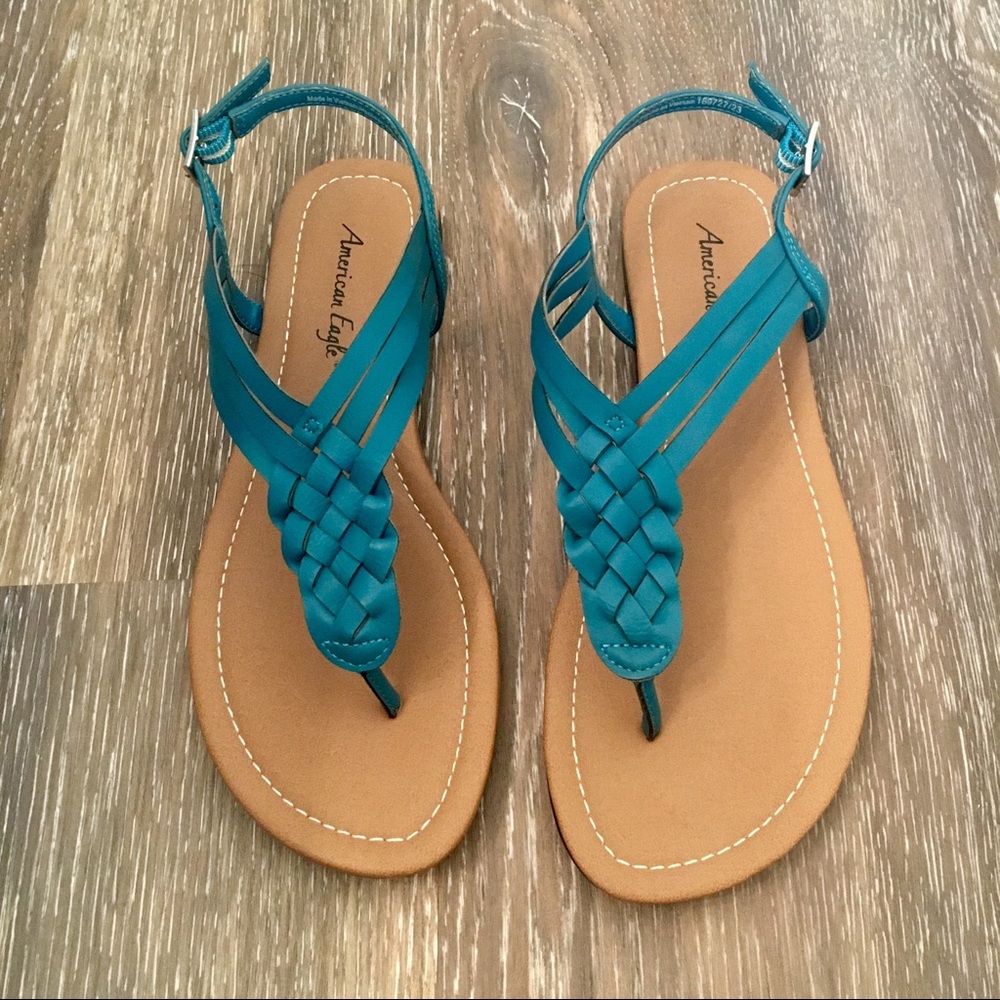 NWOT American Eagle Blue Sandals